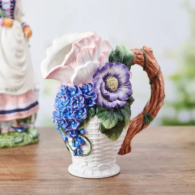 Fitz and Floyd Jardin brocca vaso bouquet floreale