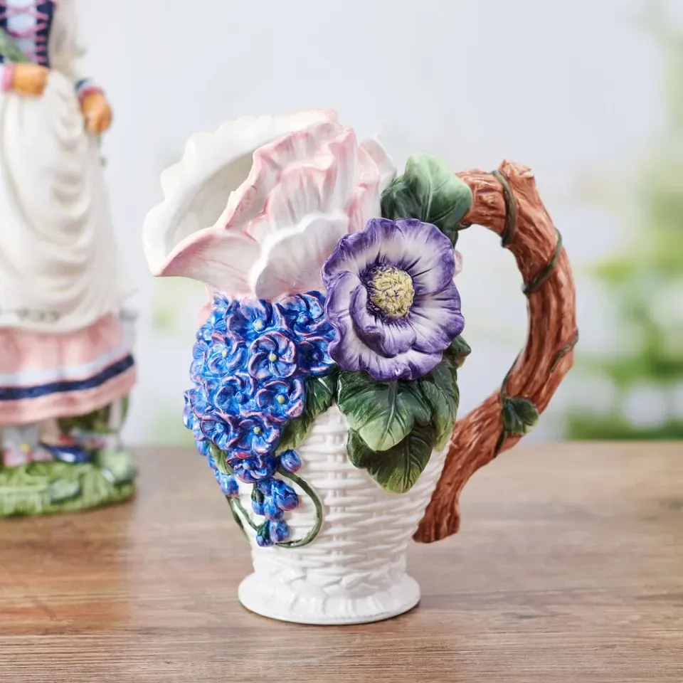Fitz and Floyd Jardin brocca vaso bouquet floreale