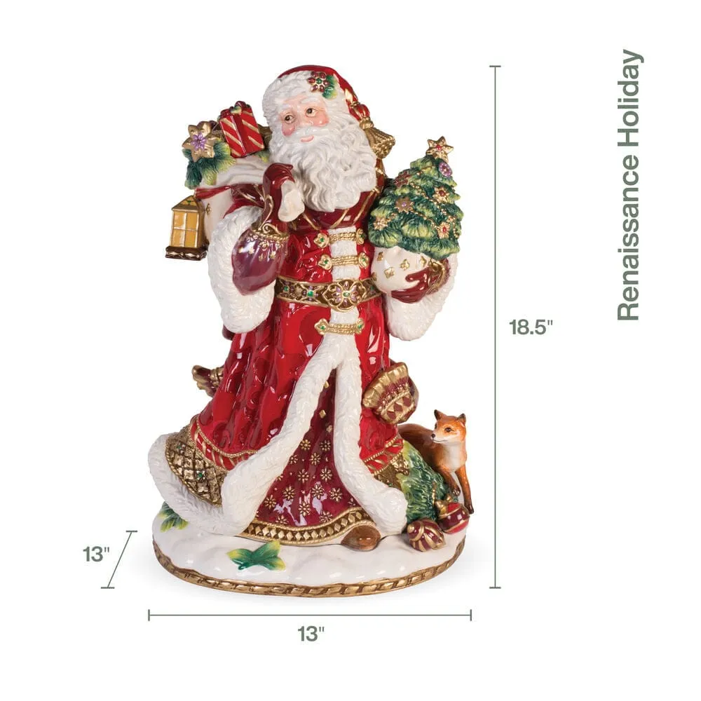 Fitz and Floyd Renaissance Holiday Statuina Babbo Natale 47 cm