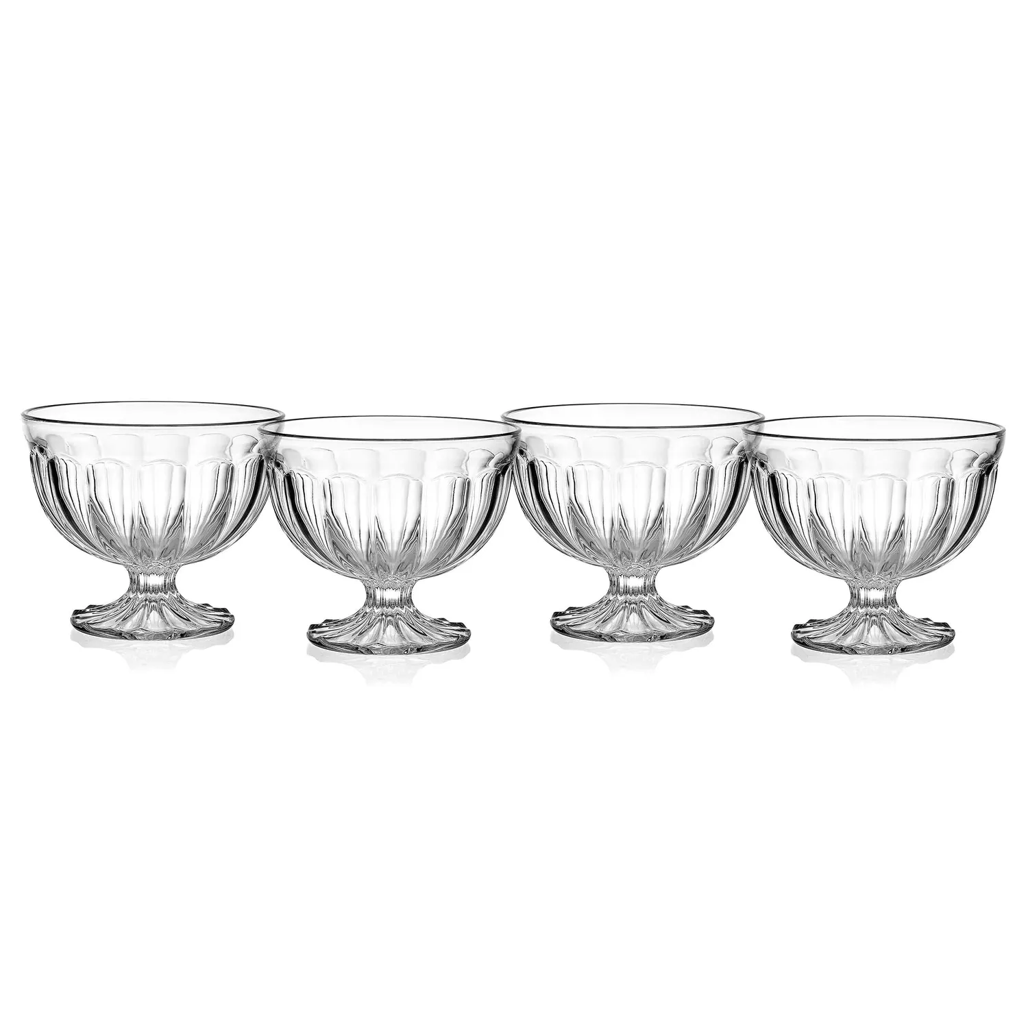 Fitz and Floyd Vintage Scoop coppette dessert 4 pezzi vetro
