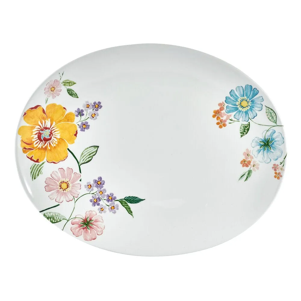 Fitz and Floyd Meadow vassoio 16 pollici fiori