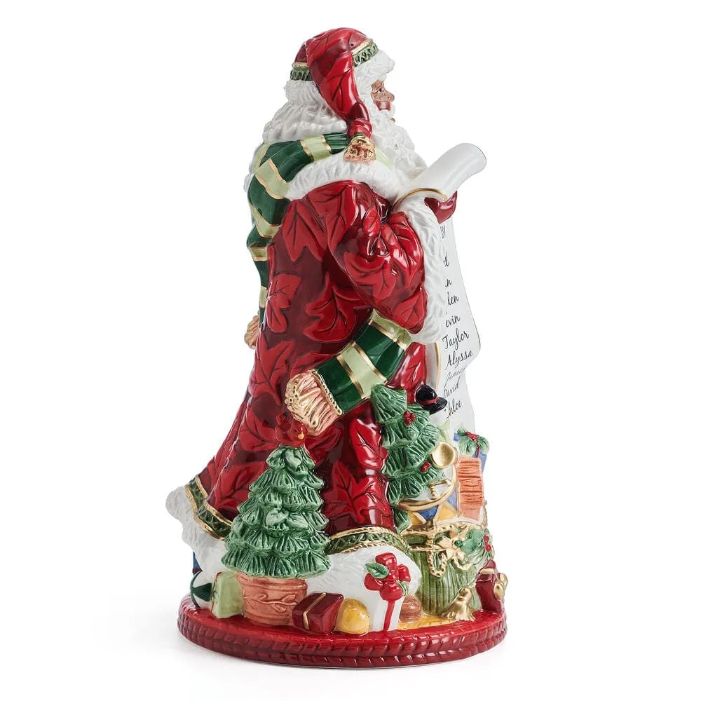 Fitz and Floyd Holiday Home Studio Santa statuetta 33 cm maiolica