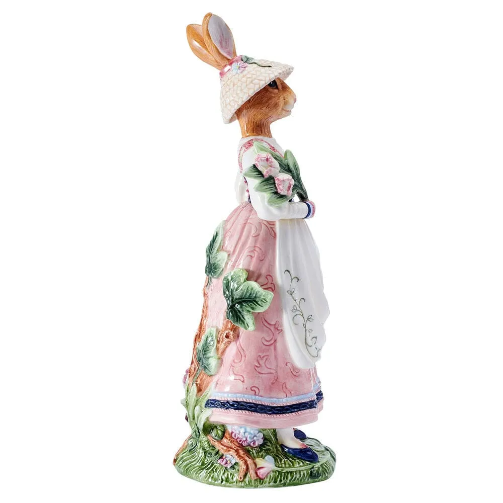 Fitz and Floyd Jardin statuetta coniglio femmina ceramica 44 cm