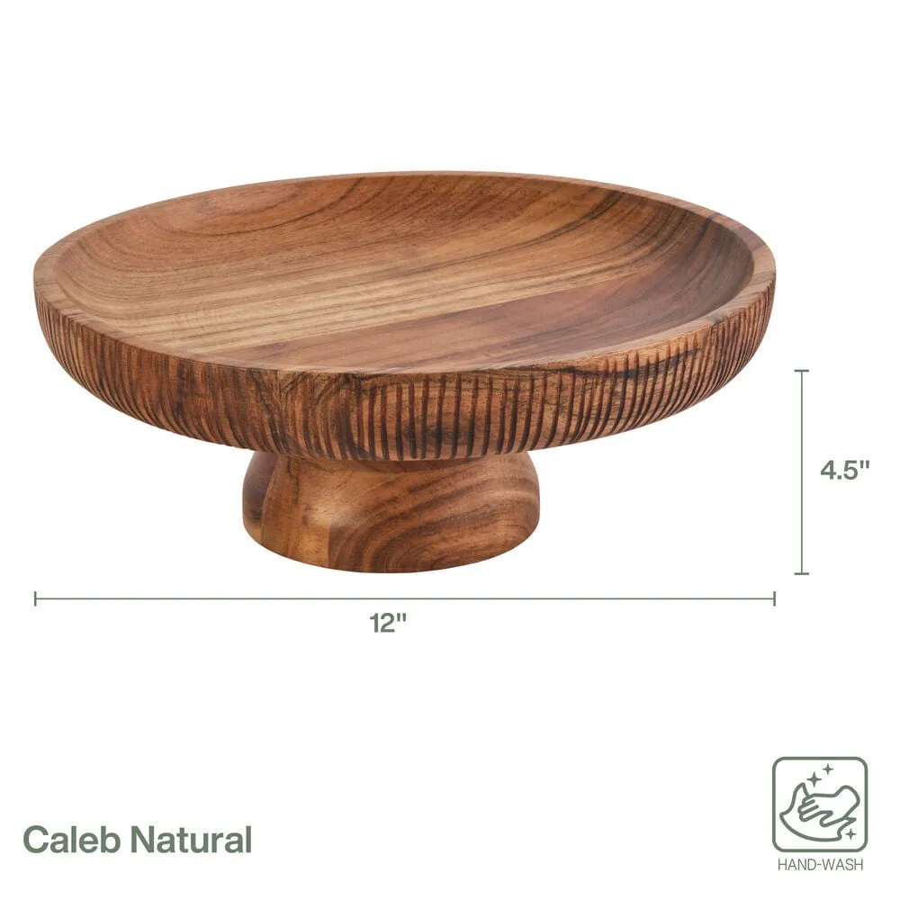 Fitz and Floyd Caleb alzata torta legno acacia 30 cm