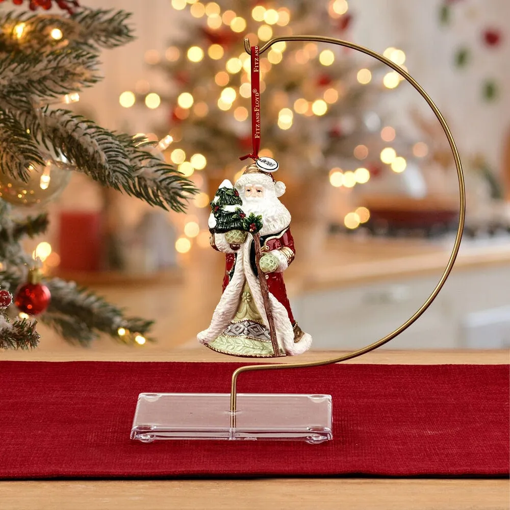 Fitz and Floyd Woodland Holiday campanella Santa 2025 ceramica