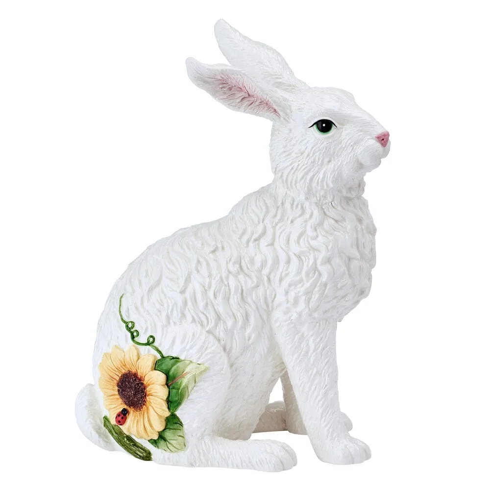 Fitz and Floyd Sunflower Sitting Rabbit statuetta coniglio 33 cm