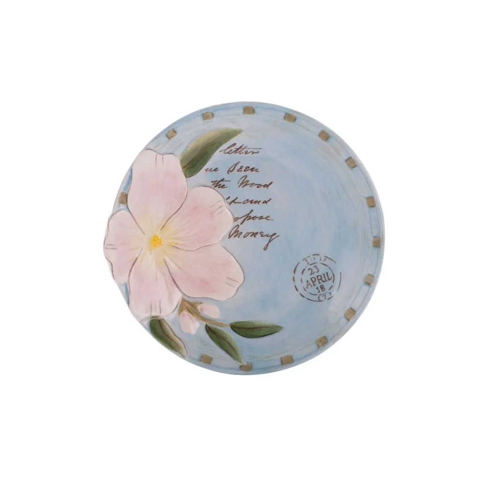Fitz and Floyd Toulouse set 4 piattini antipasto 13 cm blu