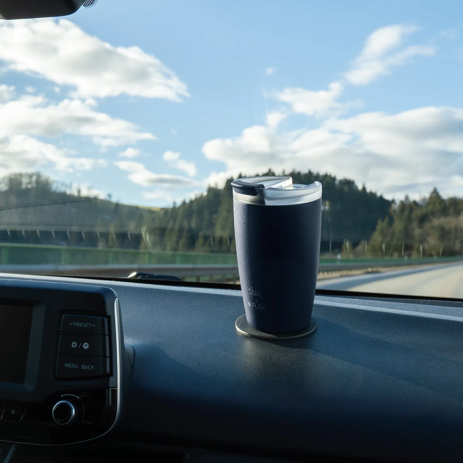 Silwy Midnight tazza termica magnetica acciaio 3 ore
