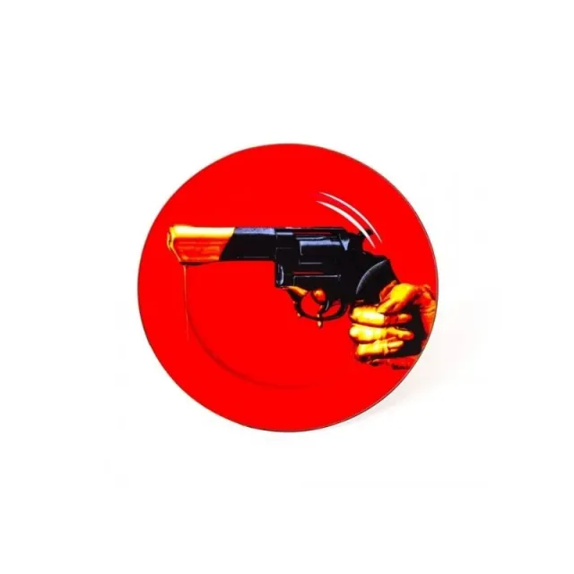 Seletti Toiletpaper Revolver piatto porcellana