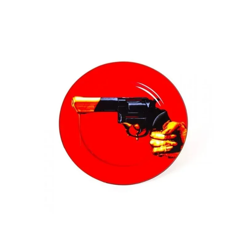 Seletti Toiletpaper Revolver piatto porcellana