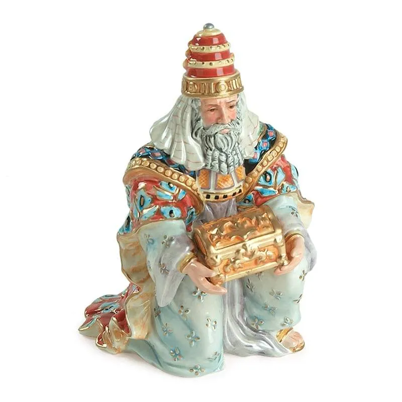 Fitz and Floyd Nativity Re Mago statuina presepe 19,5 cm dipinta a mano