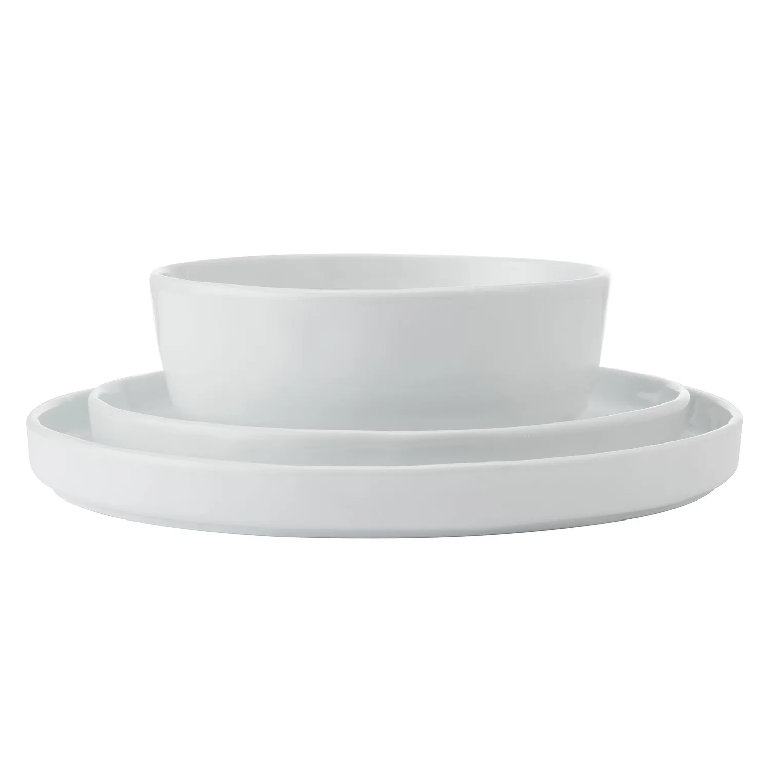 Fitz and Floyd Everyday White Organic High Wall servizio piatti 12 pezzi bianco