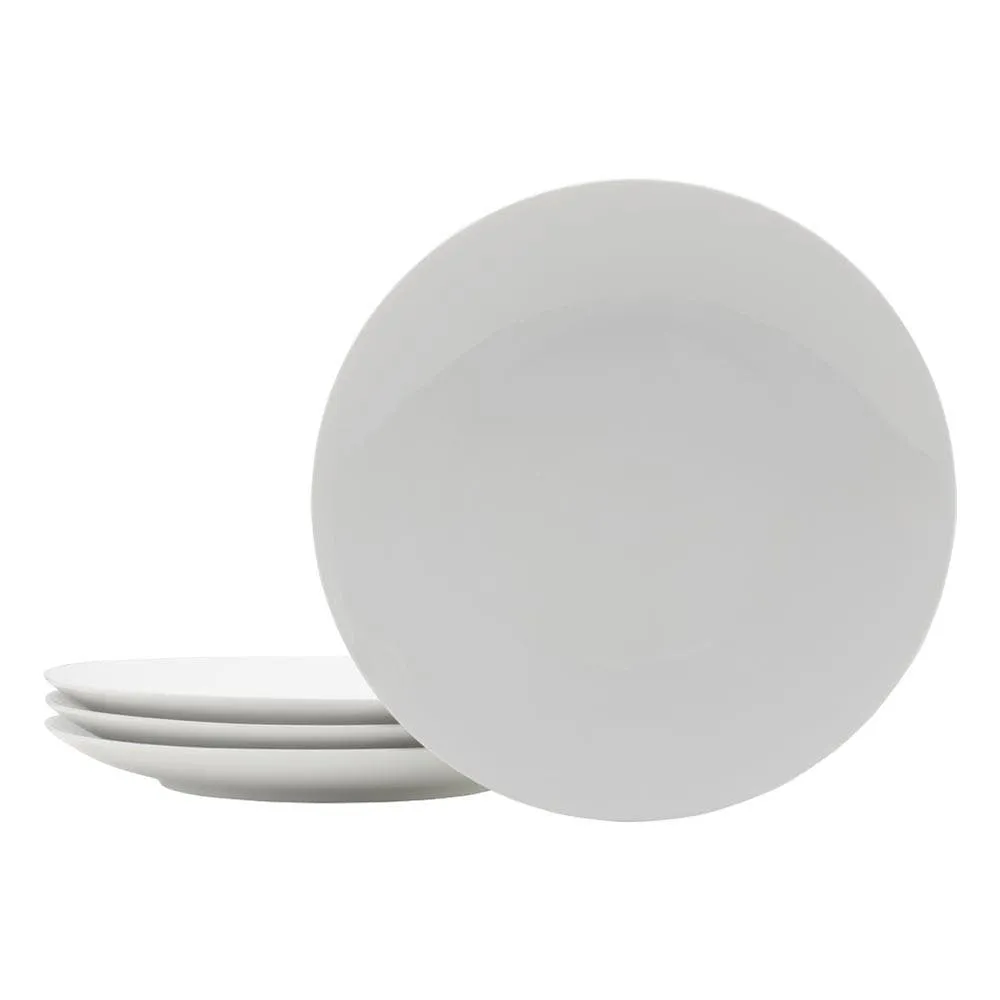 Fitz and Floyd Everyday White Coupe Piatti Piani 26,7 cm Set 4